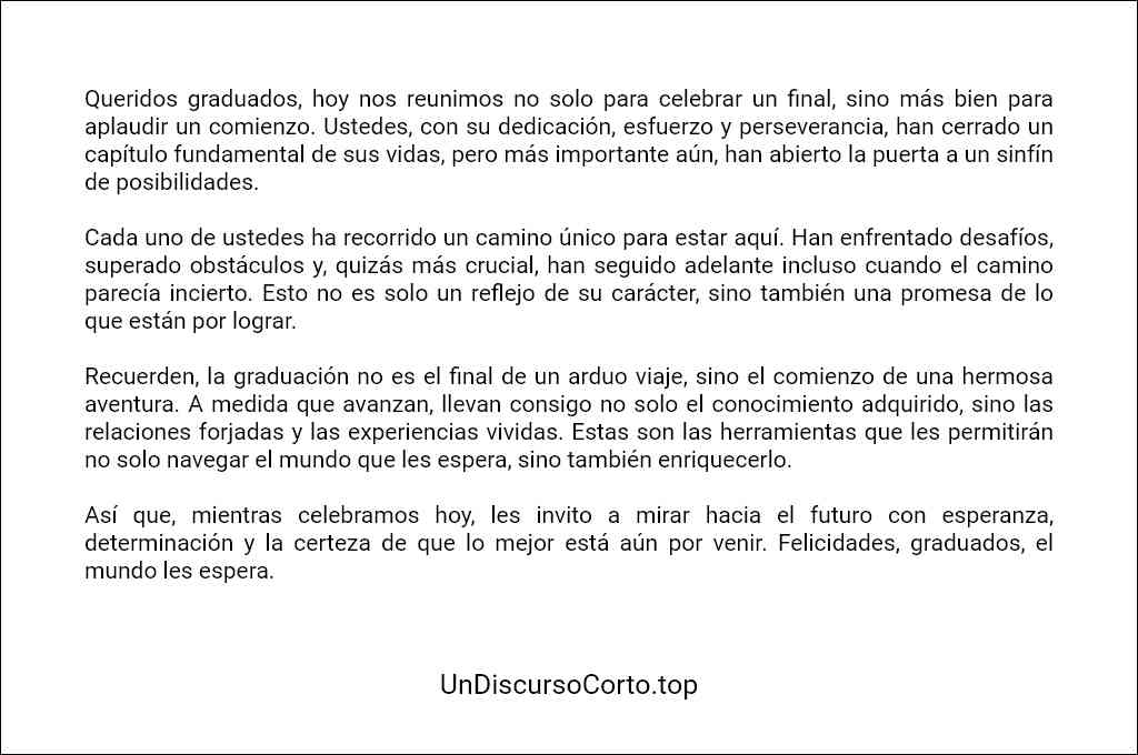 como elaborar un Discurso de felicitacion a graduados